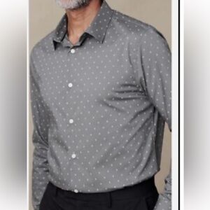 Banana Republic Grey Dot Untucked Fit Shirt, size M, slim fit​